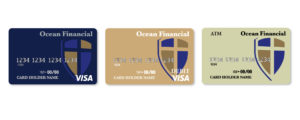 photo of the ocean financial credit card, debit card and atm card